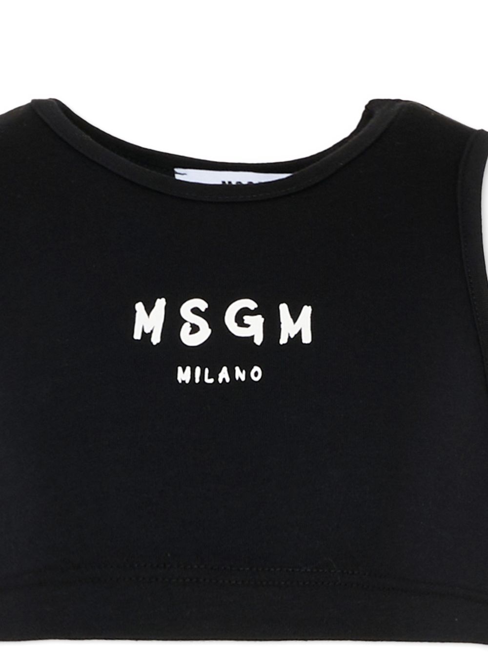 T-shirt nera per bambina S6MSJGTO011 110 Msgm Kids 