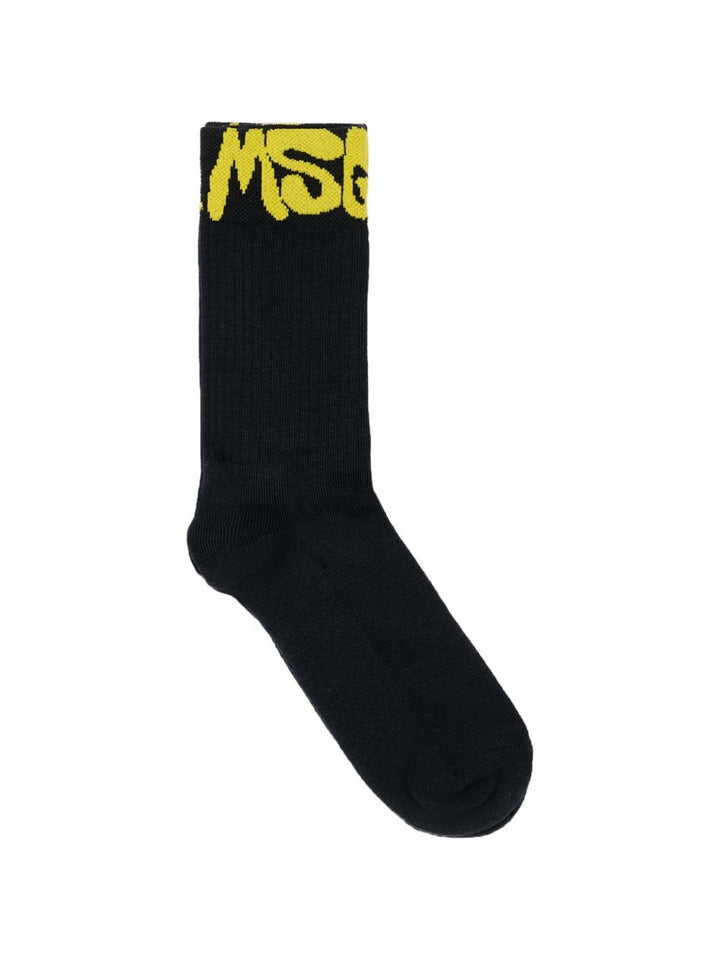 Calze nere/gialle per bambino S6MSJUSO308 MS040 Msgm Kids 
