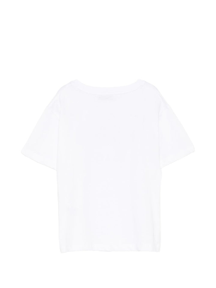 T-shirt bianca per bambino S6MSJUTH001 001 Msgm Kids 