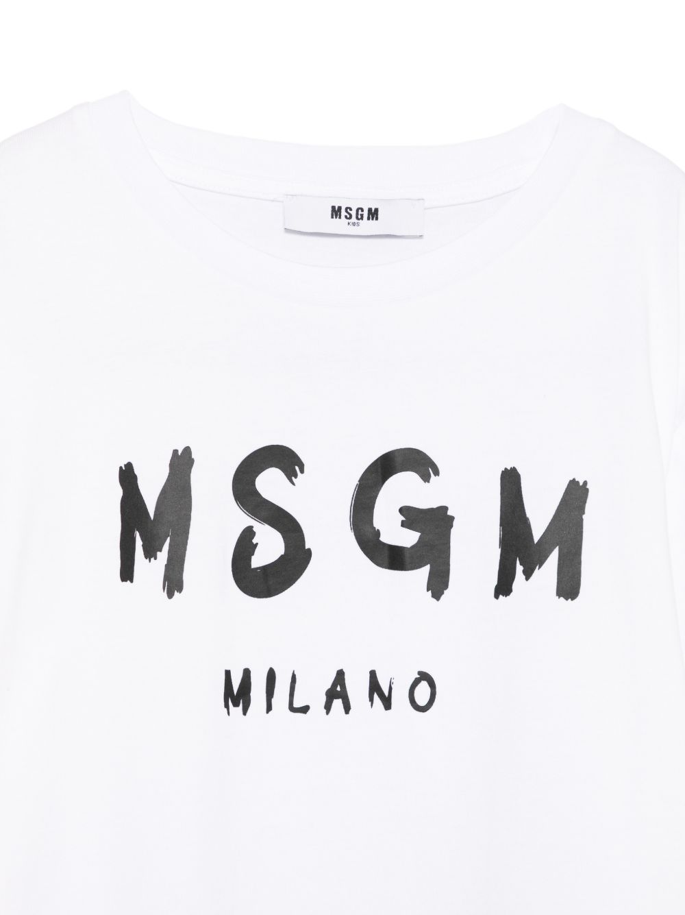 T-shirt bianca per bambino S6MSJUTH001 001 Msgm Kids 