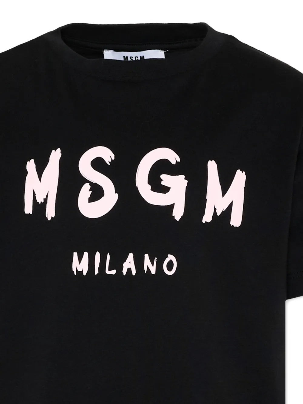 T-shirt nera per bambino S6MSJUTH001 11088 Msgm Kids 