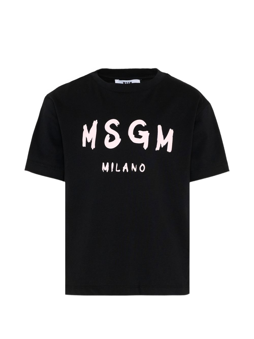 T-shirt nera per bambino S6MSJUTH001 11088 Msgm Kids 