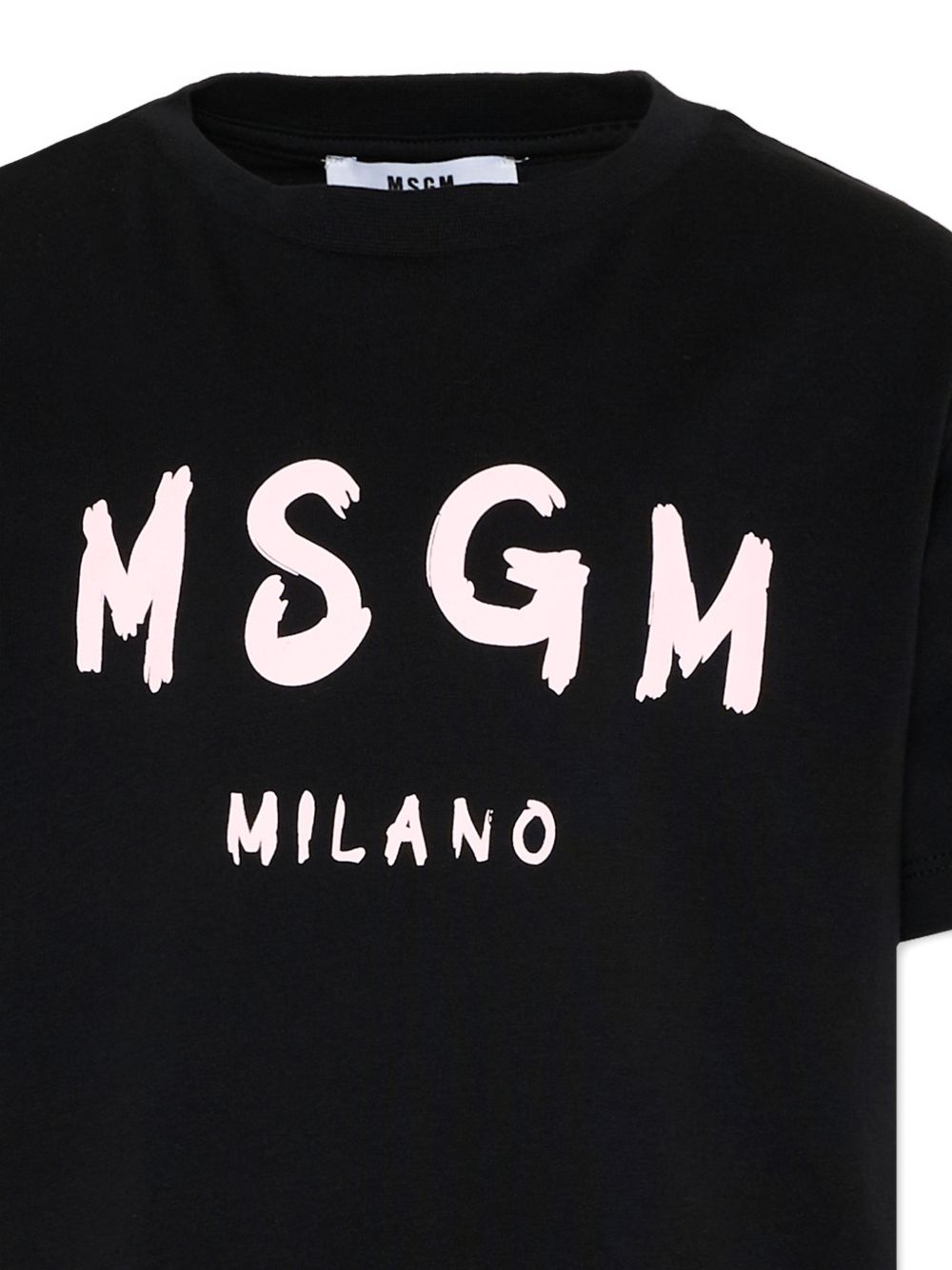 T-shirt nera per bambino S6MSJUTH001 11088 Msgm Kids 