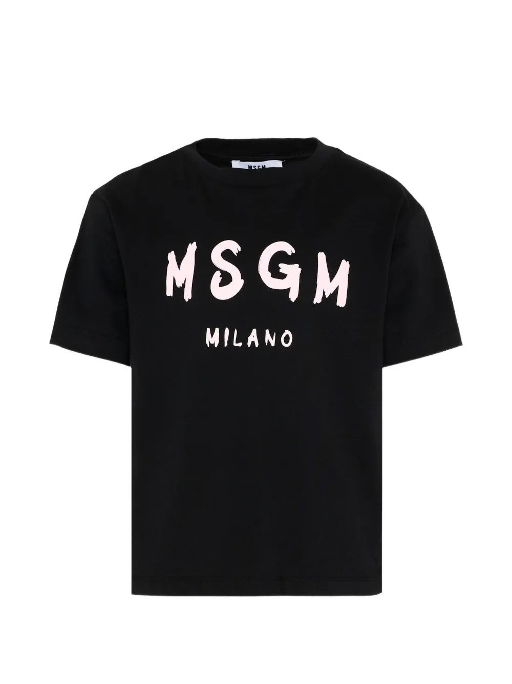 T-shirt nera per bambino S6MSJUTH001 11088 Msgm Kids 