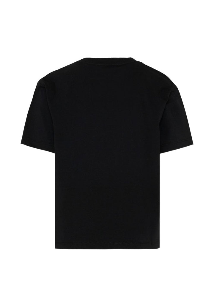 T-shirt nera per bambino S6MSJUTH001 11088 Msgm Kids 