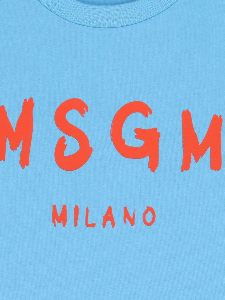 T.shirt blu per bambino S6MSJUTH001 MS073 Msgm Kids 
