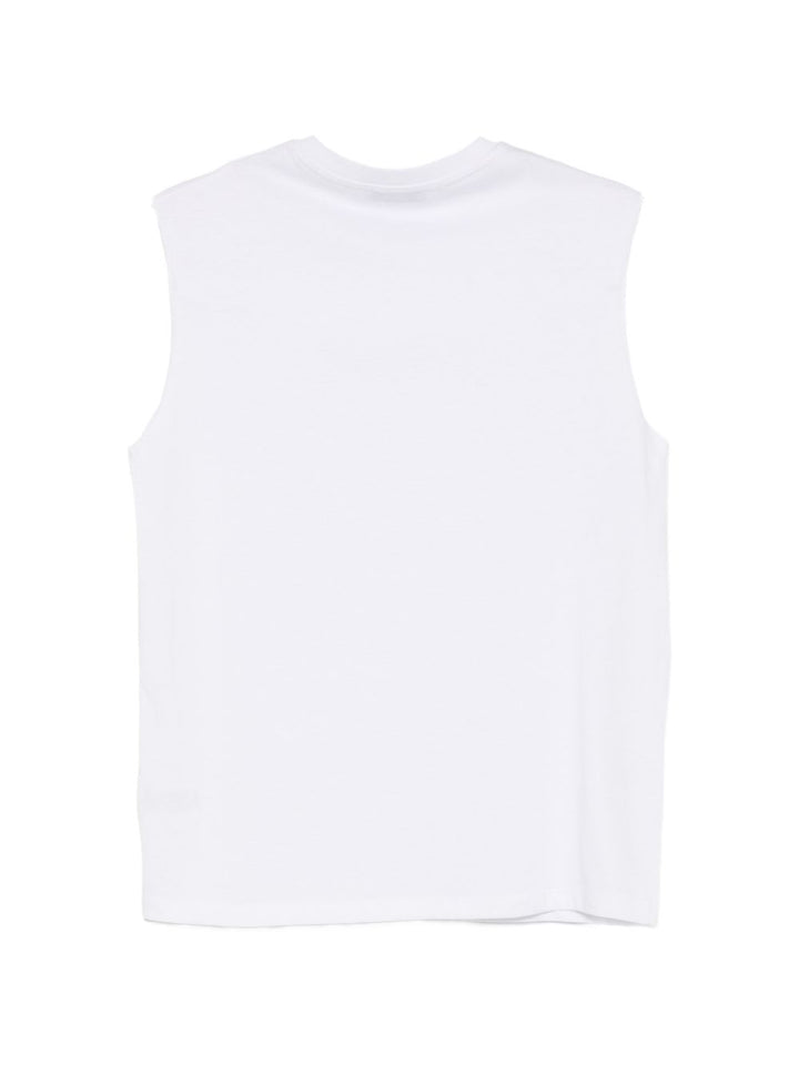T-shirt bianca per bambino S6MSJUTH069 001 Msgm Kids 