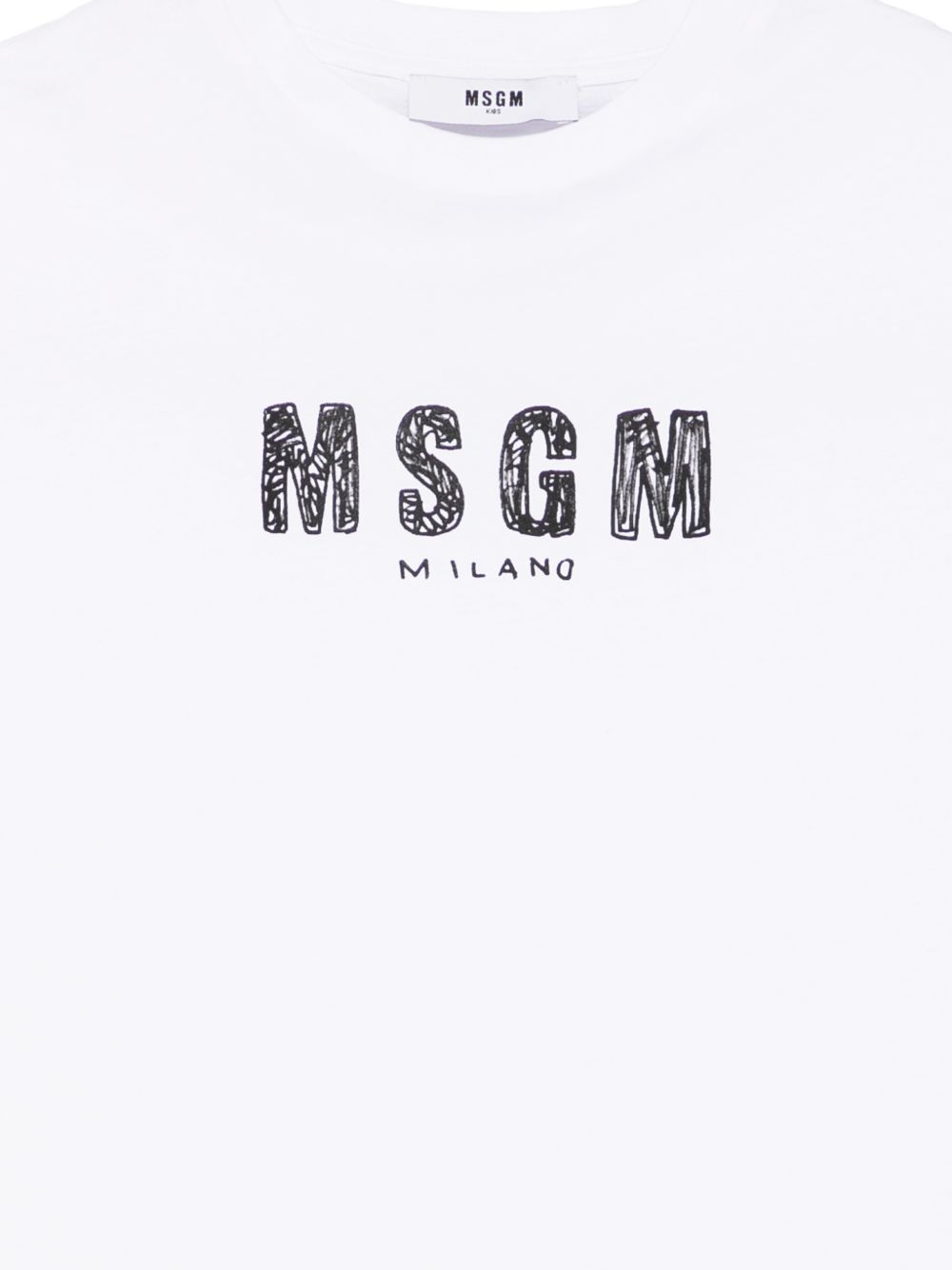 T-shirt bianca per bambino S6MSJUTH069 001 Msgm Kids 