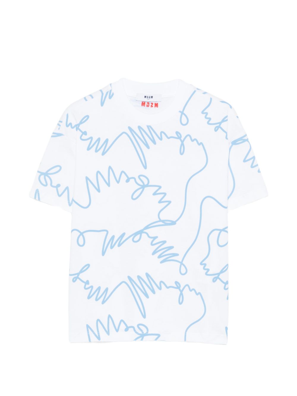 T-shirt bianca per bambino S6MSJUTH170 001/83 Msgm Kids 