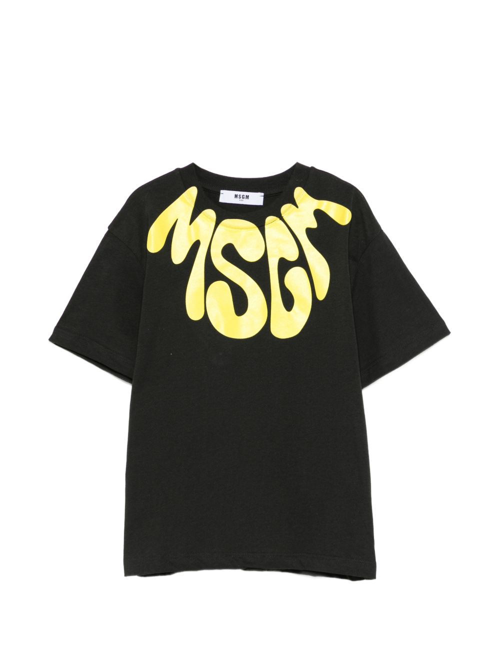 T-shirt nera per bambino S6MSJUTH222 MS040 Msgm Kids 