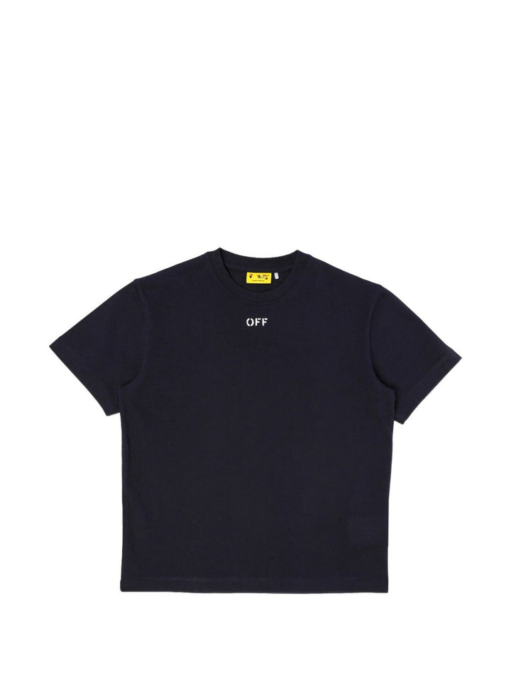 T-shirts bianca/nera per bambino OB2B001S26JER001 9060 Off White Kids 