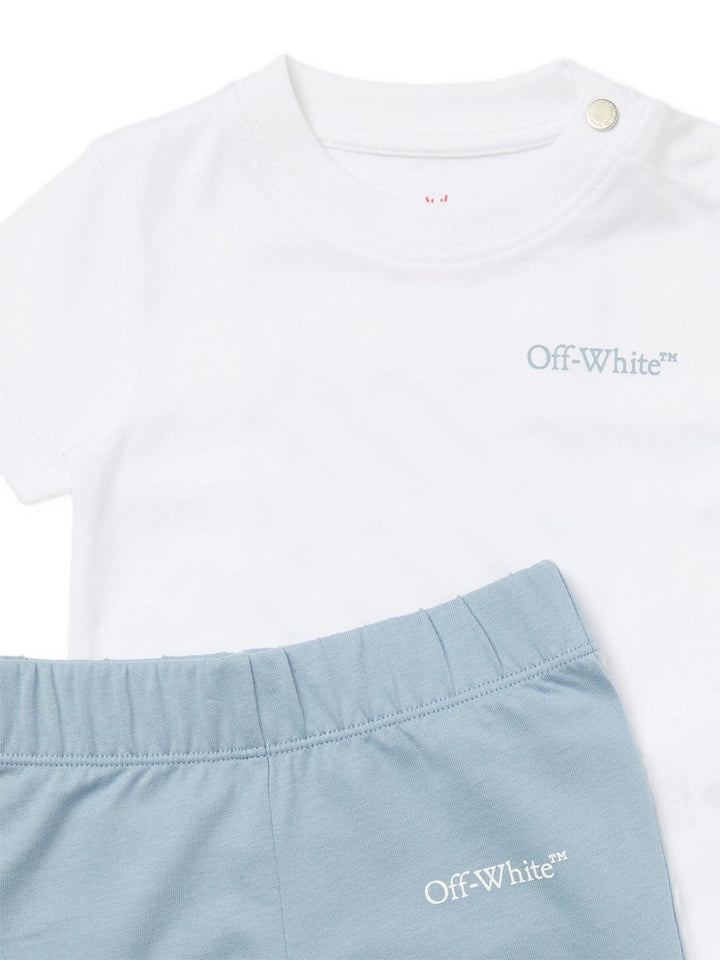 Completo bianco/azzurro per neonato OB2X007S26JER001 1000 Off White Kids 