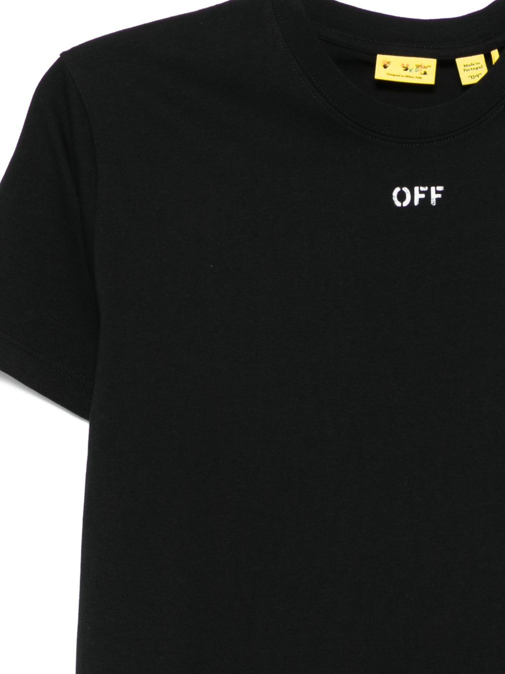 T-shirt nera per bambino OBAA002S26JER006 0001 Off White Kids 