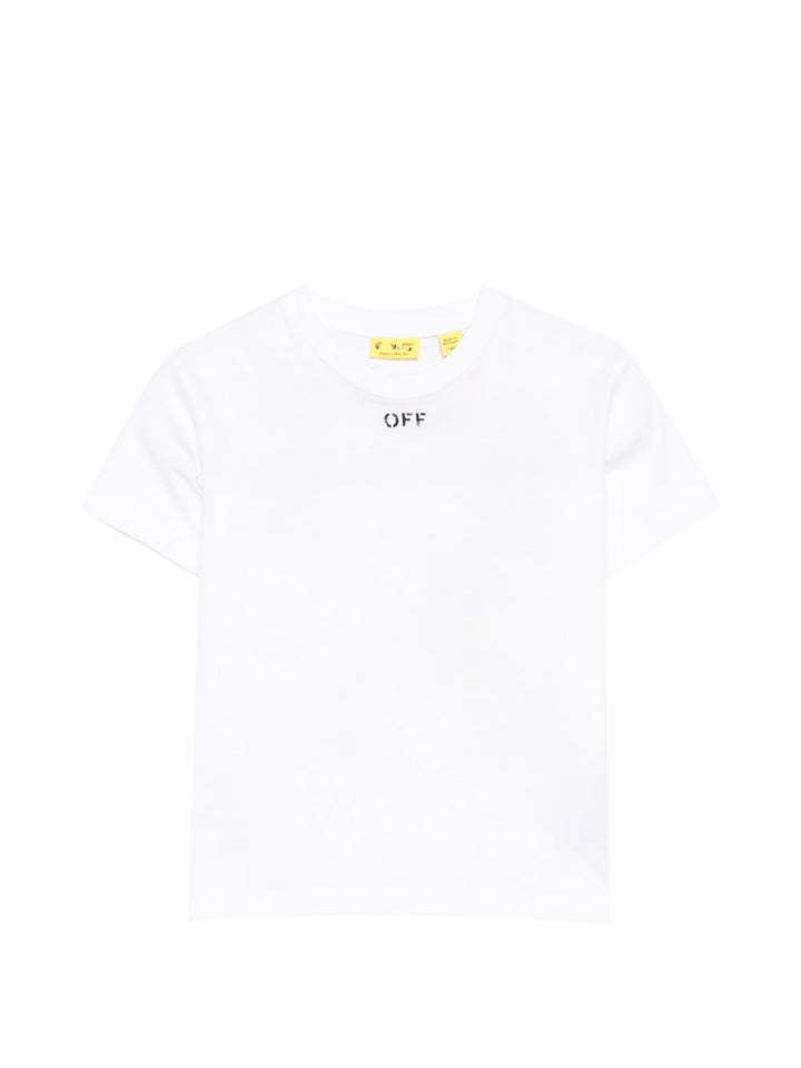 T-shirt bianca per bambino OBAA002S26JER006 1000 Off White Kids 