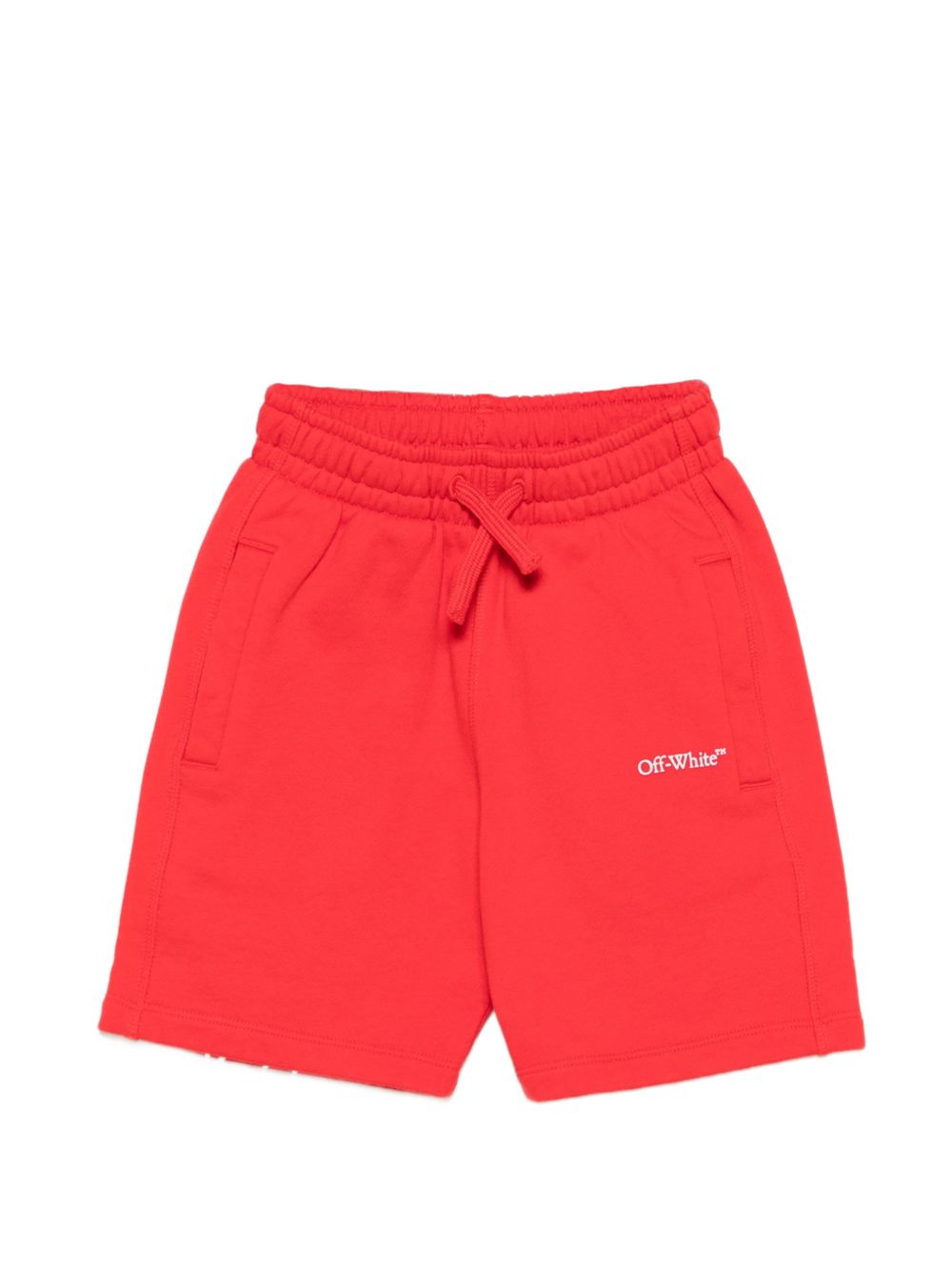 Bermuda rossa per bambino OBCI001S26FLE001 6000 Off White Kids 