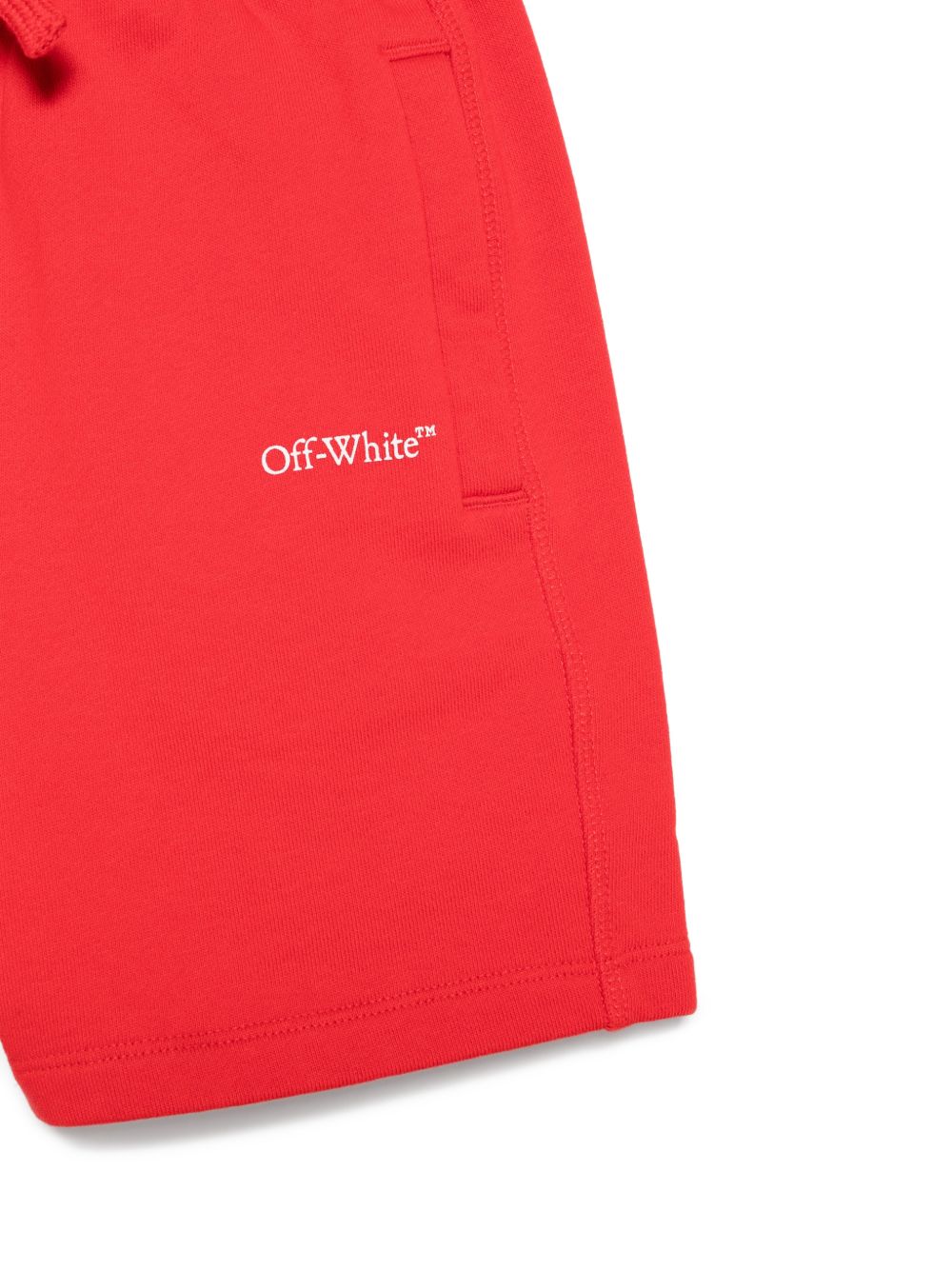 Bermuda rossa per bambino OBCI001S26FLE001 6000 Off White Kids 