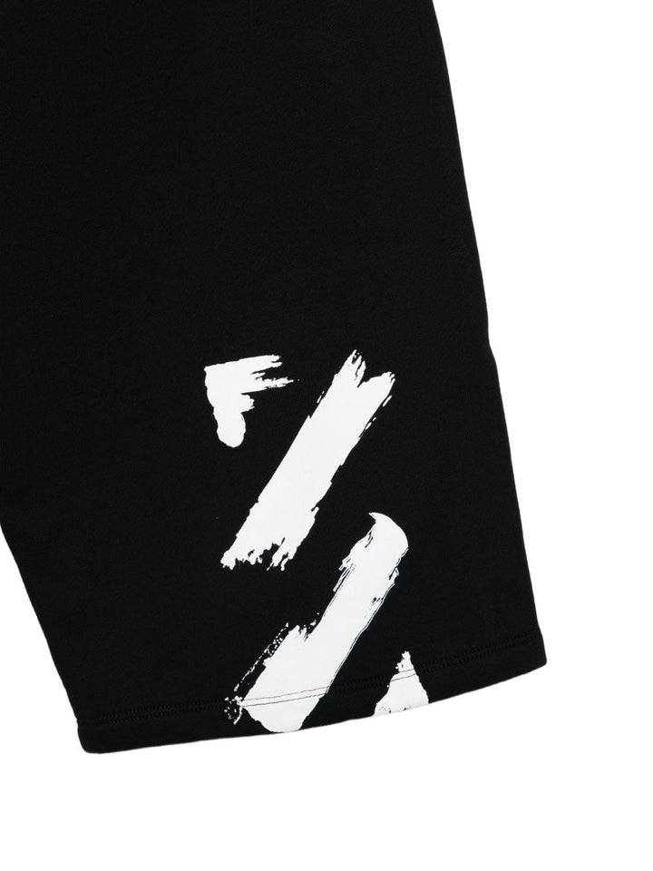 Bermuda nera per bambino OBCI001S26FLE003 0001 Off White Kids 