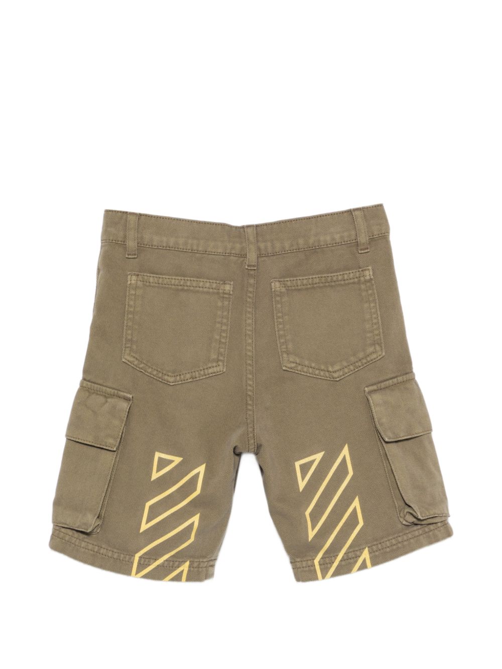 Bermuda verde oliva per bambino OBCS001S26FAB001 3011 Off White Kids 