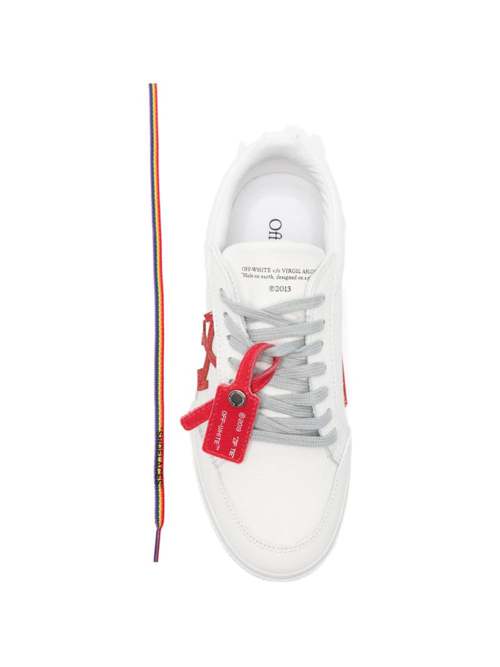 Sneakers bianche/rosse/grigo per bambino OBIA003S26LEA001 0105 Off White Kids 