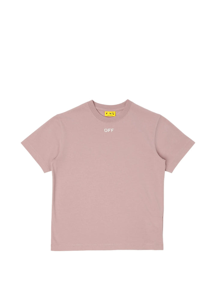 T-shirt rosa per bambina OG2B001S26JER001 9060 Off White Kids 