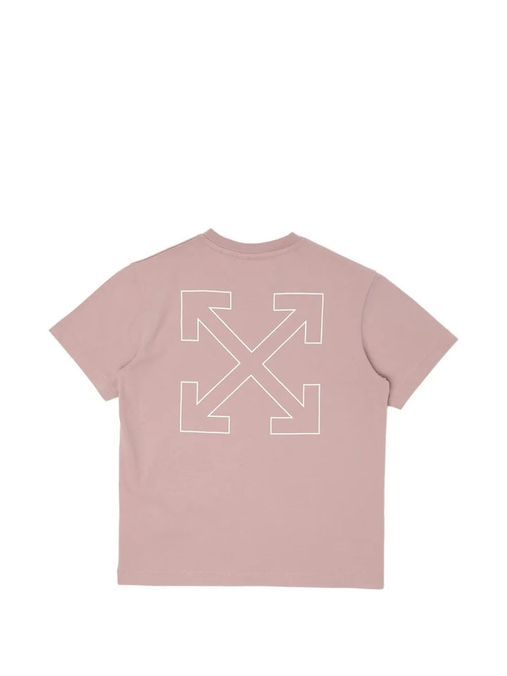 T-shirt rosa per bambina OG2B001S26JER001 9060 Off White Kids 
