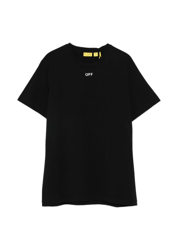 T-shirt nero per bambino OGAA001S26JER003 0001 Off White Kids 