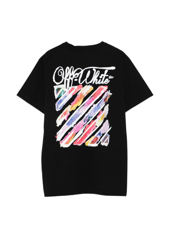 T-shirt nero per bambino OGAA001S26JER003 0001 Off White Kids 
