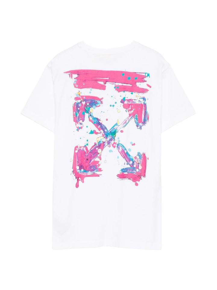 T-shirt bianco per bambino OGAA001S26JER005 1000 Off White Kids 