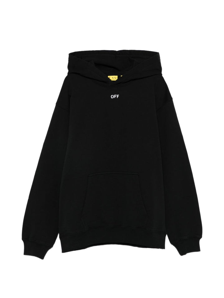 Felpa nera per bambino OGBB002S26FLE001 0001 Off White Kids 