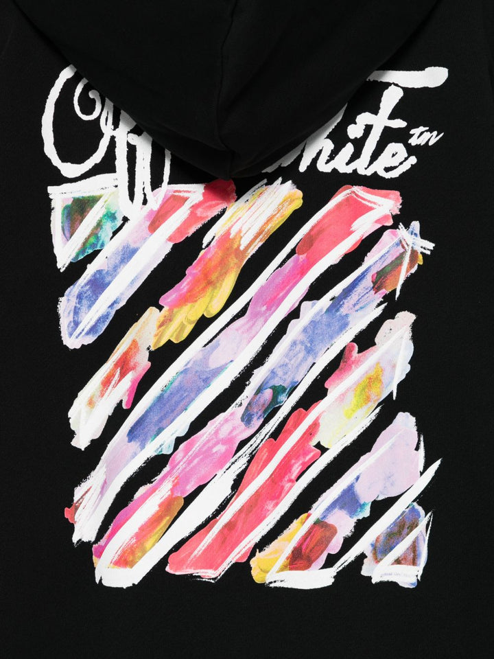 Felpa nera per bambino OGBB002S26FLE001 0001 Off White Kids 
