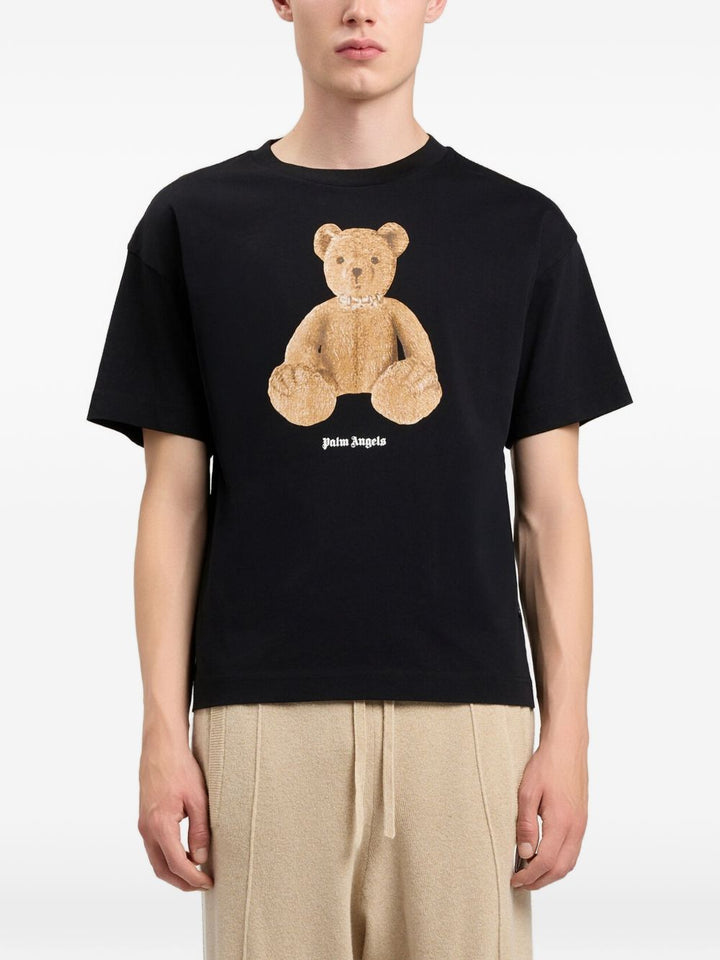 T-shirt nero per bambino PMAA109S26JER00A 1060 Palm Angels 