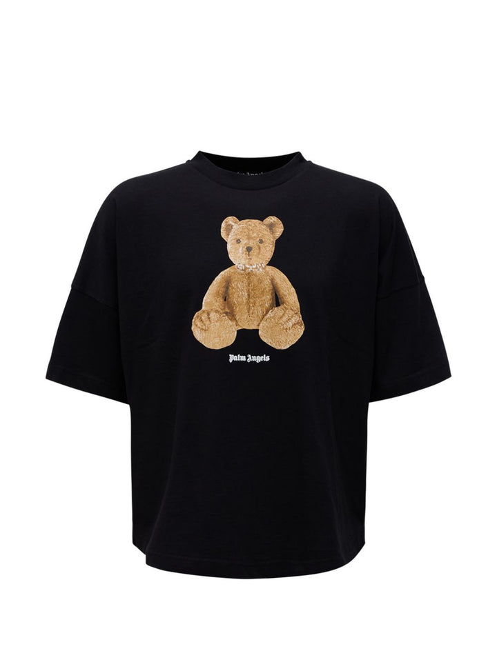 T-shirt nero per bambino PMAA10BS26JER004 1060 Palm Angels 
