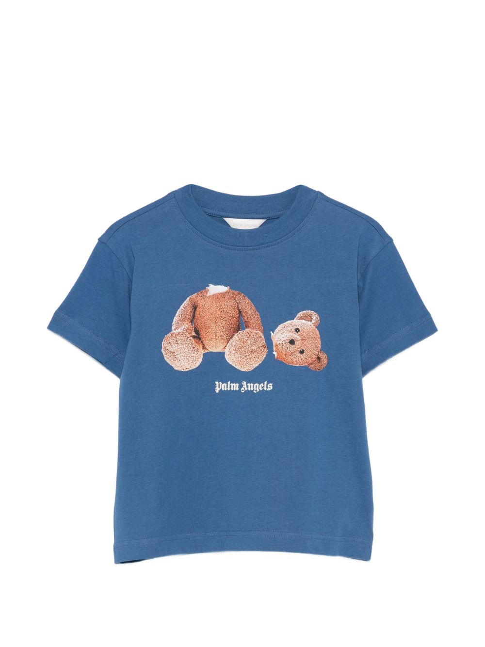T-shirt blu per bambino PBAA003S26JER001 060 Palm Angels Kids 