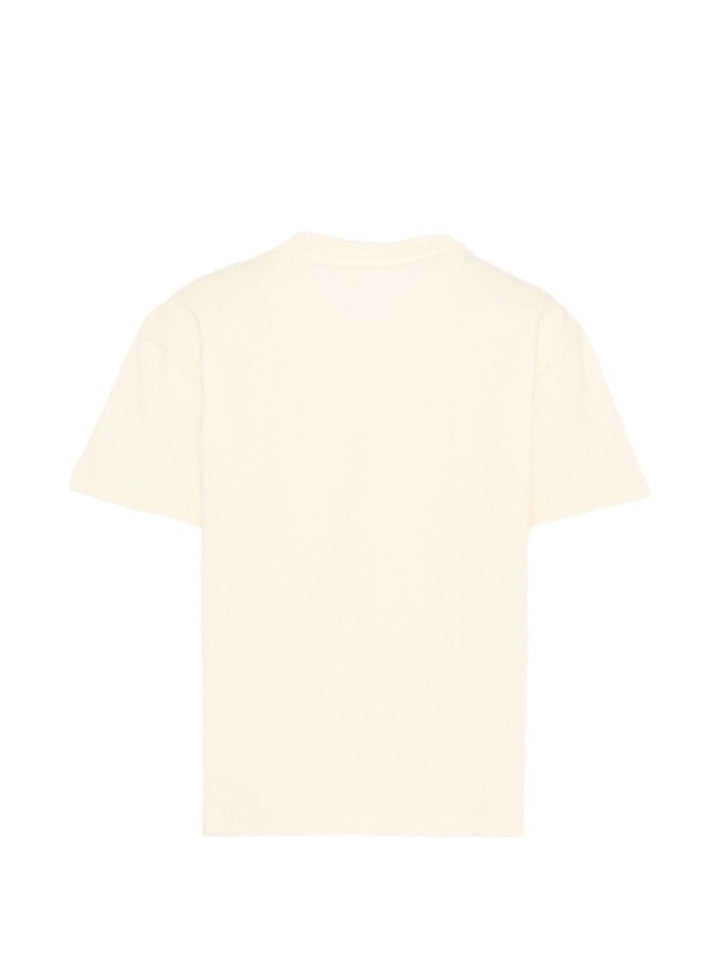T-shirt beige per bambino PBAA003S26JER005 002 Palm Angels Kids 