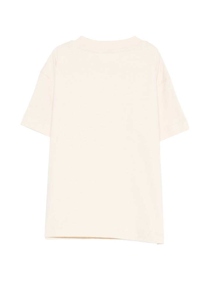 T-shirt crema per bambino PBAA011S26JER001 092 Palm Angels Kids 