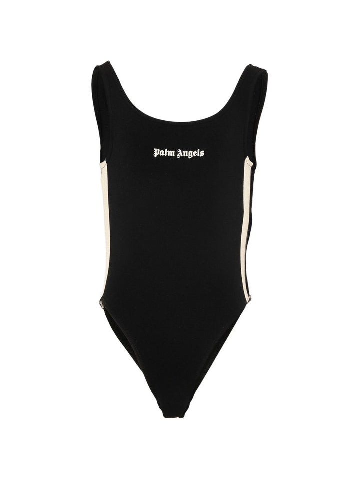 Body nero per bambina PGBD00CS26FLE001 110 Palm Angels Kids 