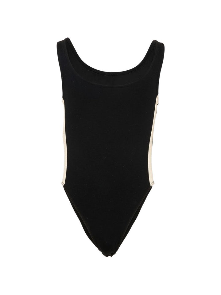 Body nero per bambina PGBD00CS26FLE001 110 Palm Angels Kids 