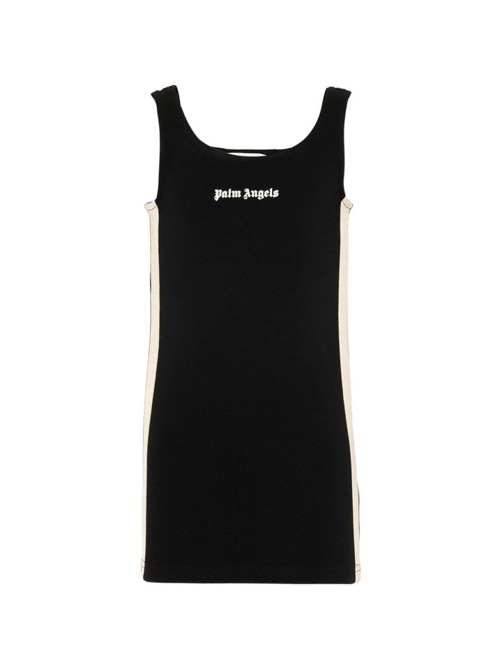 Abito nero per bambina PGCM009S26FLE001 110 Palm Angels Kids 