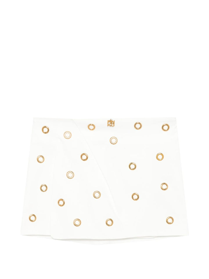 Gonna bianca per bambina KFGO0160CE01B 0065 Pinko Kids 