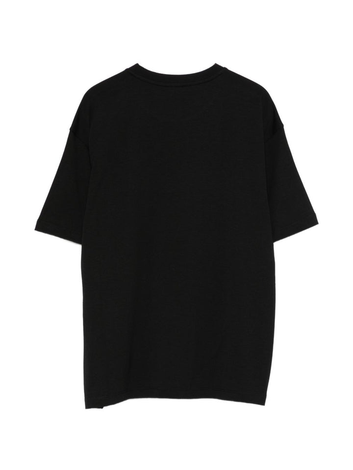 T-shirt nera per bambina KFTS0430JE017 D045 Pinko Kids 