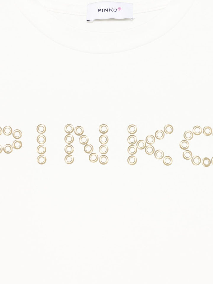 T-shirt bianco per bambina KFTS051CJE017 0998 Pinko Kids 