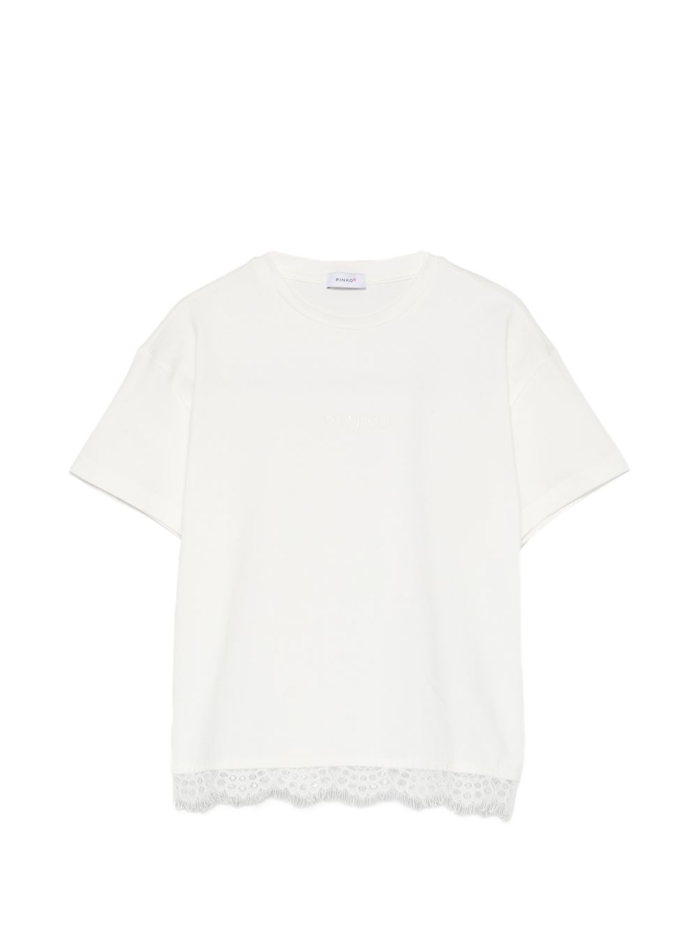 T-shirt bianca per bambina KFTS052CJE017 0065 Pinko Kids 