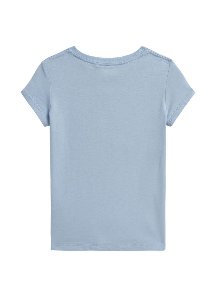 T-shirt blu per bambina 312A11759 001 Ralph Lauren Kids 