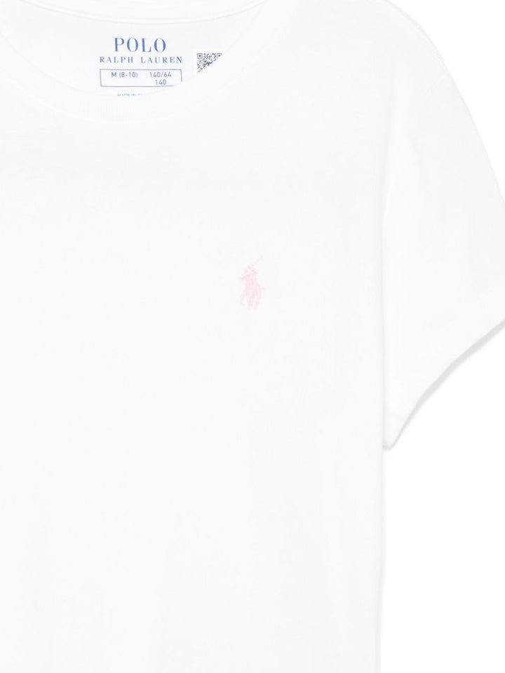 T-shirt bianca per bambina 313833549 064 Ralph Lauren Kids 