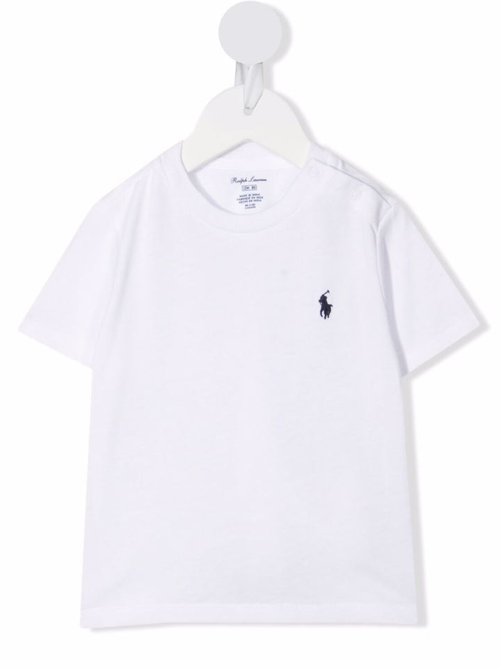 T-shirt bianca per neonato con logo 320832904 033 Ralph Lauren Kids 