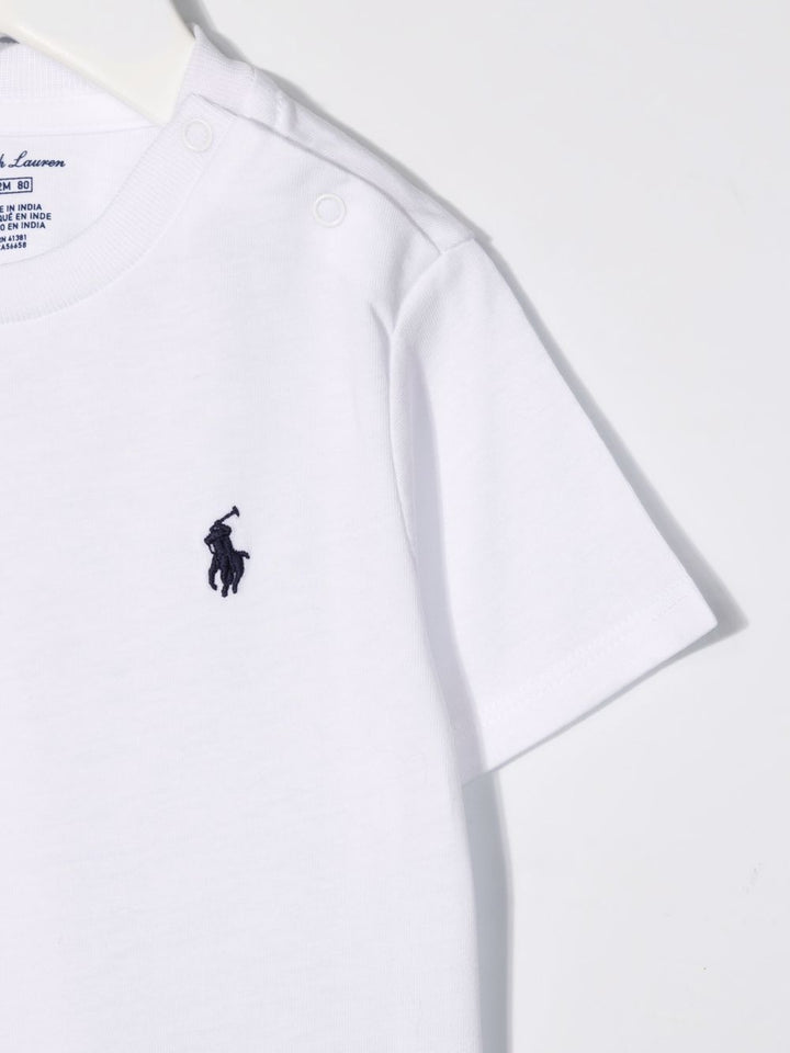 T-shirt bianca per neonato con logo 320832904 033 Ralph Lauren Kids 