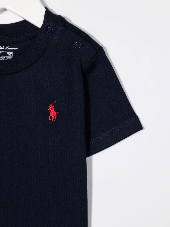 T-shirt blu navy per neonato 320832904 035 Ralph Lauren Kids 