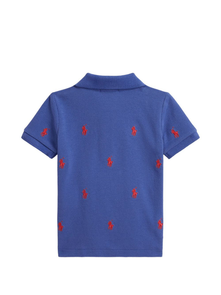 Polo blu/rosso per neonato 320882605 500 Ralph Lauren Kids 
