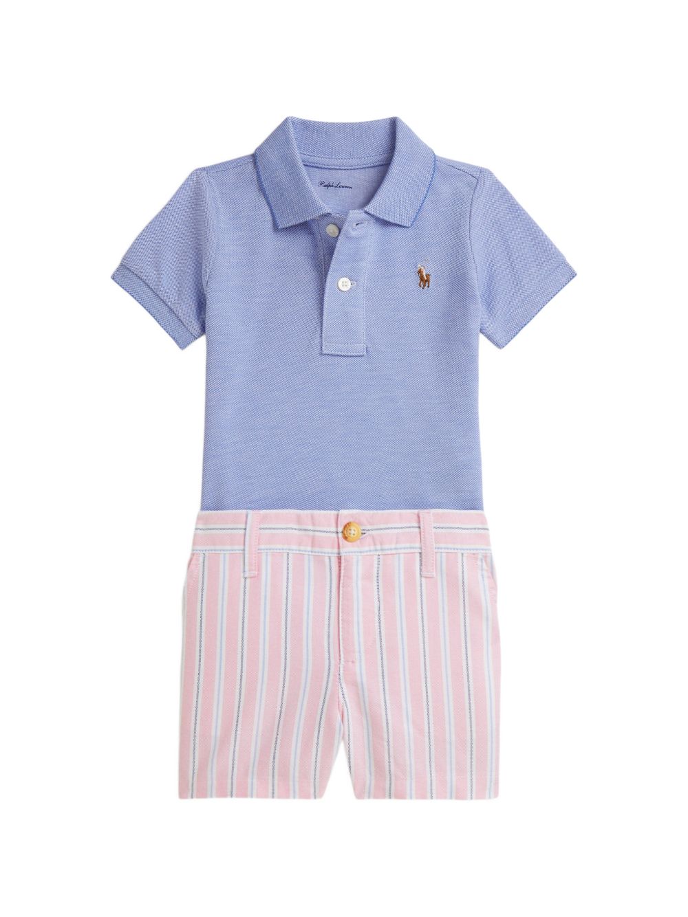 Tutina blu/rosa per neonato 320B14072 001 Ralph Lauren Kids 
