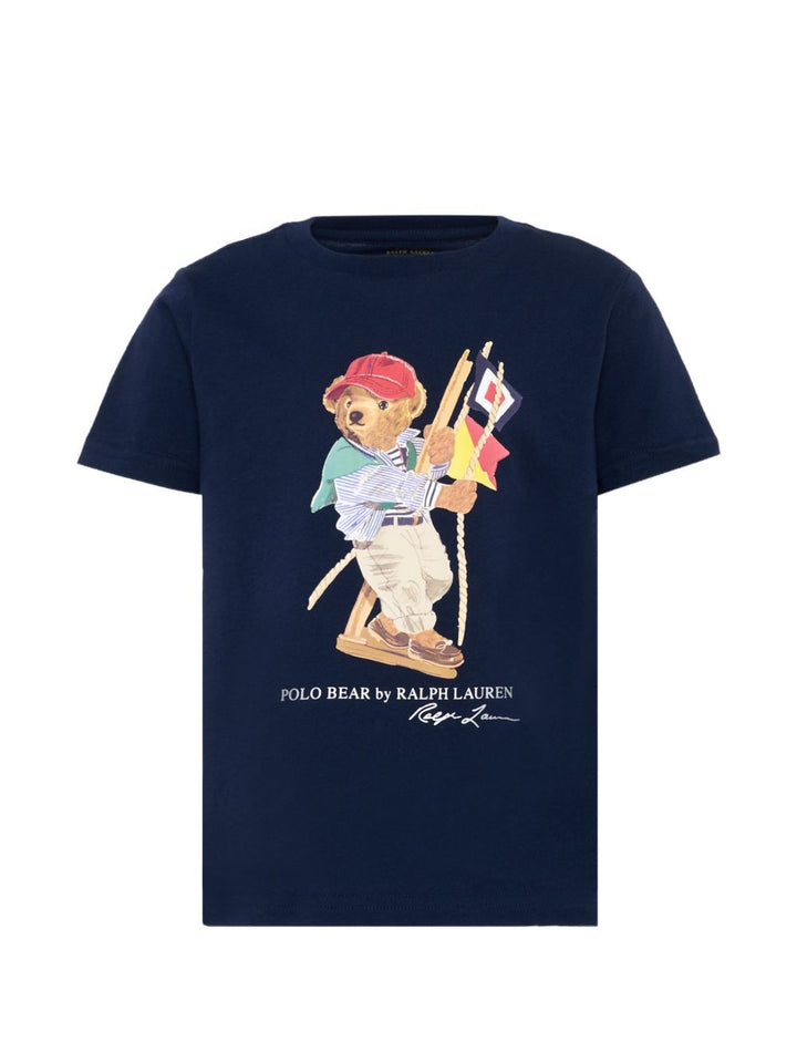 T-shirt blu per bambino 322A12428 001 Ralph Lauren Kids 